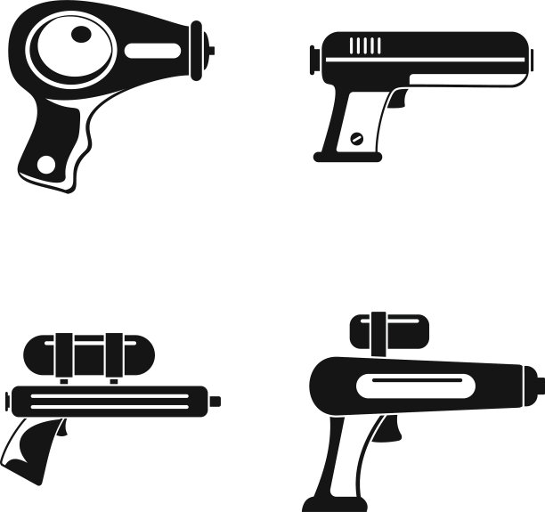水枪水枪图标设置简单风格图片下载