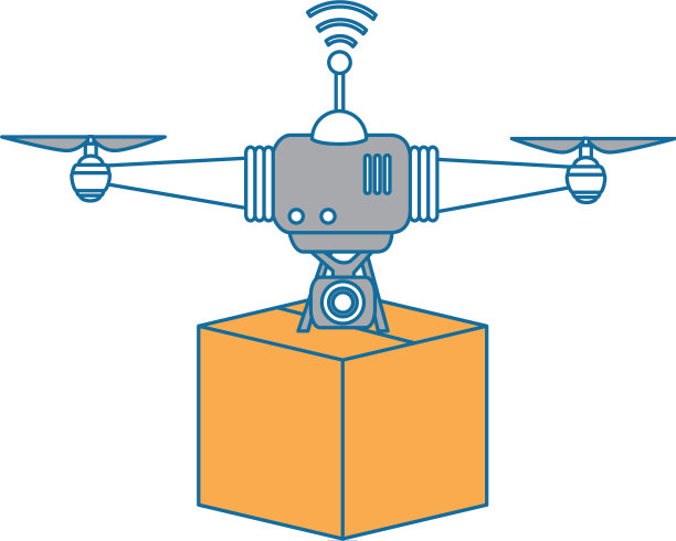 无人机飞行技术与盒子图片下载