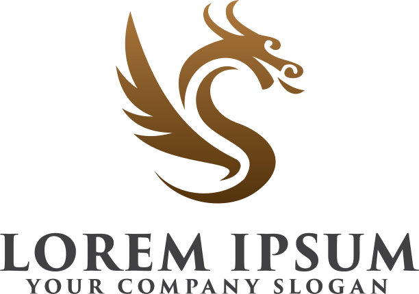 豪华龙标志设计概念模板图片下载