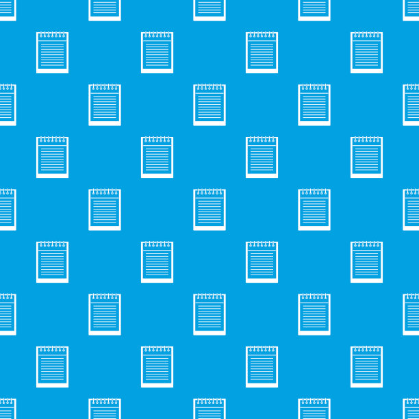 螺旋记事本图案无缝蓝色图片下载