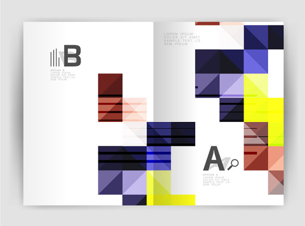 方形单张业务a4打印模板图片下载