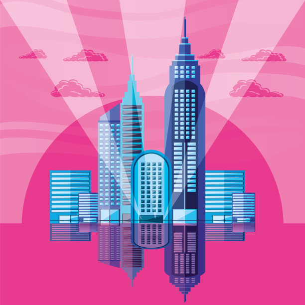 场景日与城市景观图标图片下载