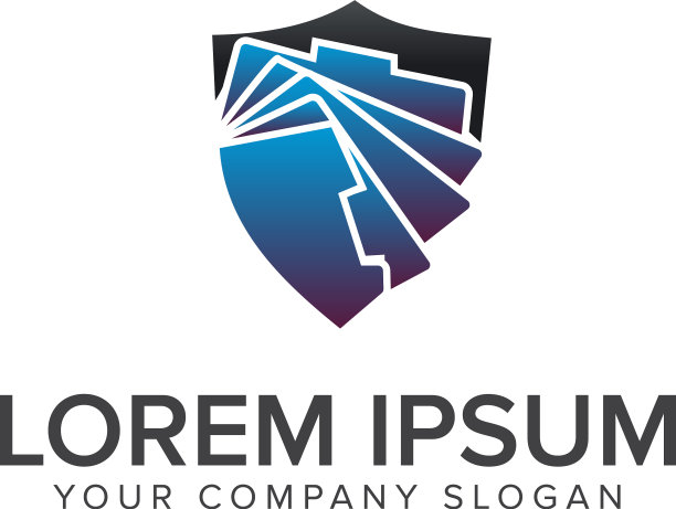 安全文件夹logo设计概念模板图片下载