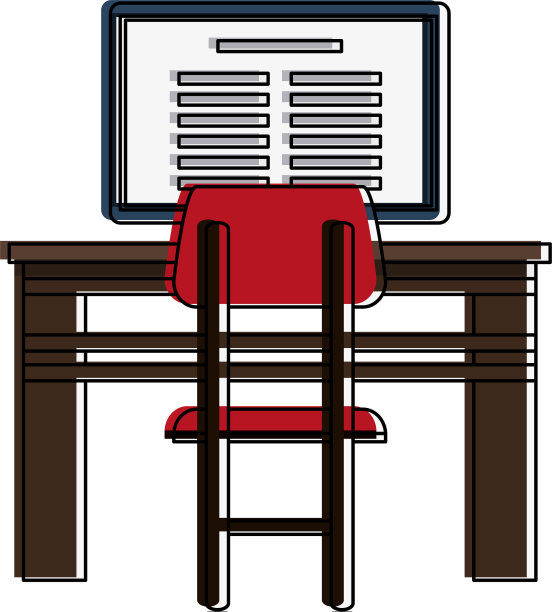 电脑在桌子上图片下载