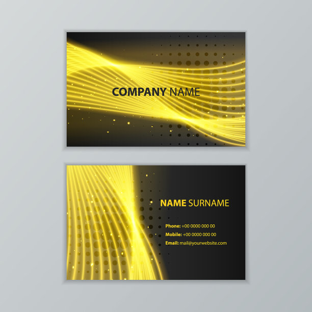 深色现代名片设计模板图片下载