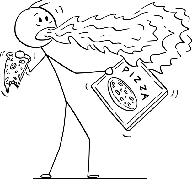 卡通人物嘴里冒着火图片下载