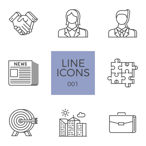 业务相关线图标集图片下载