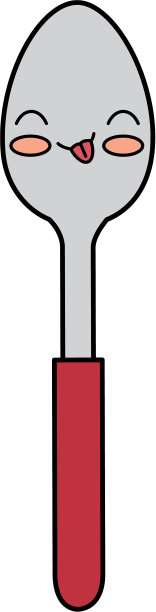 勺子，餐具，卡哇伊性格图片下载