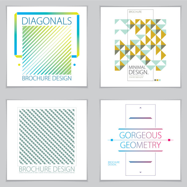 背景与几何图案的传单图片下载