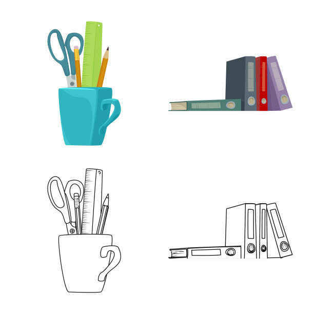 设计家具及工作标志套图片下载