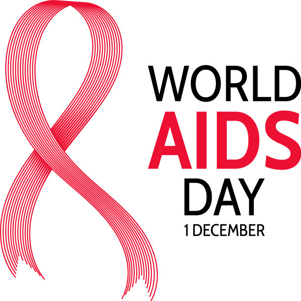 世界艾滋病日抽象红丝带图片下载