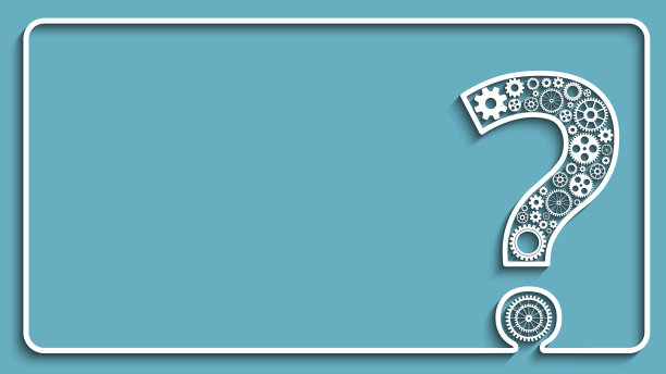齿轮上的问号图片下载