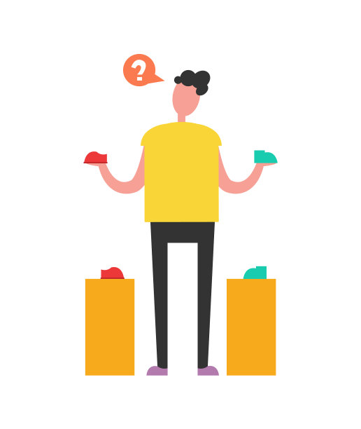 困惑购物的人图片下载