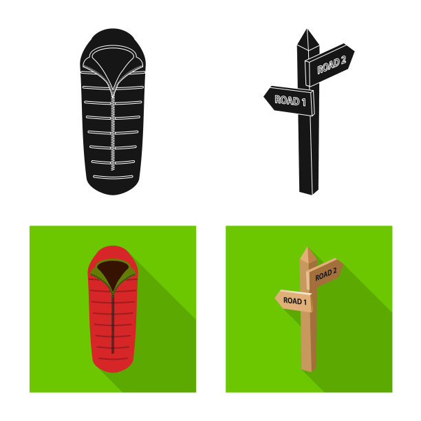 孤立的对象登山和高峰图标图片下载