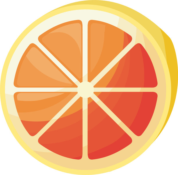 鲜果半桔孤立图标图片下载