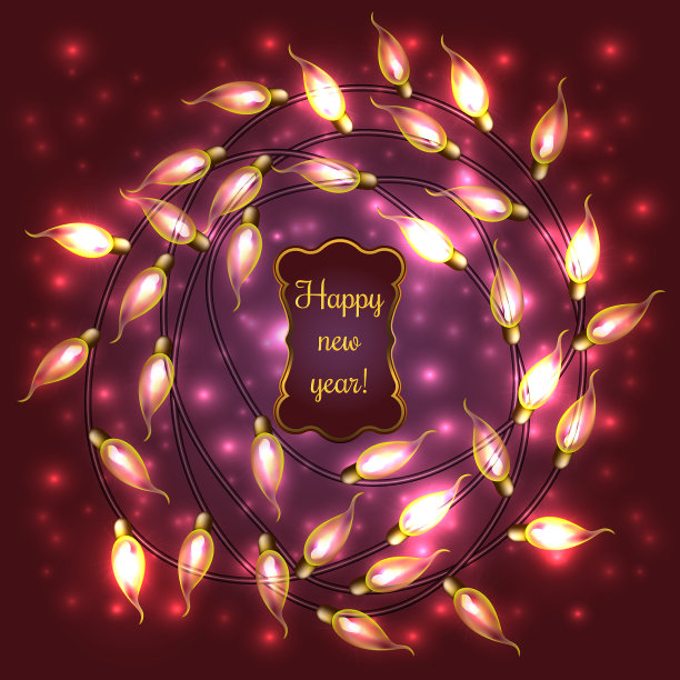 五颜六色的圣诞彩灯图片下载