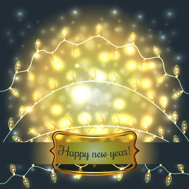 五颜六色的圣诞彩灯图片下载