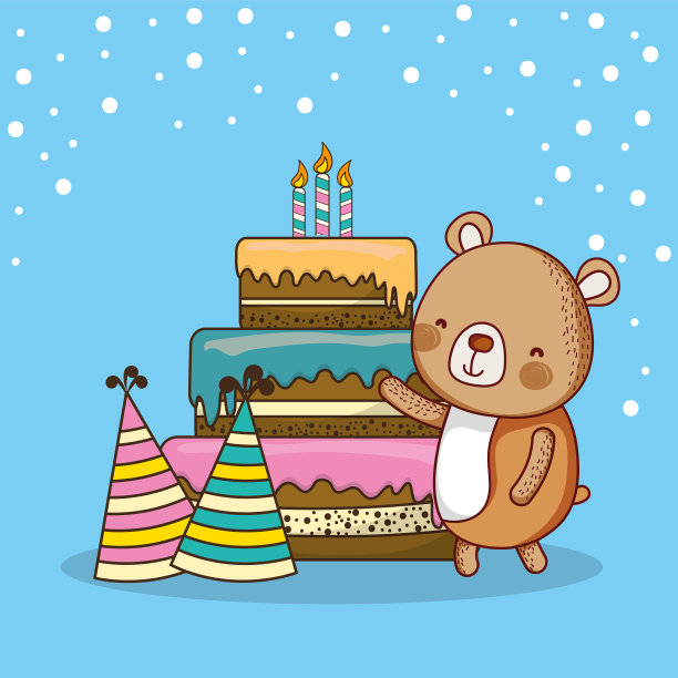 生日贺卡卡通图片下载