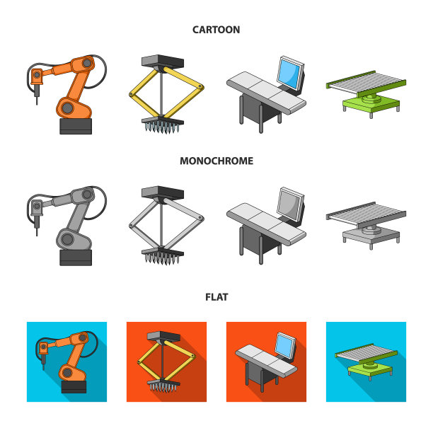 汽车工业和其他网页图标的卡通图片下载