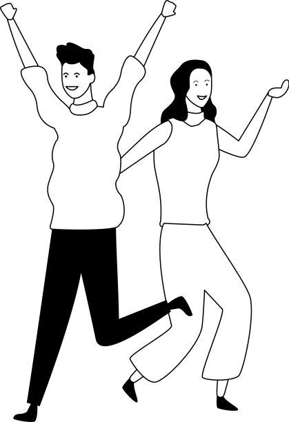 父亲和成年女儿穿着黑白衣服图片下载