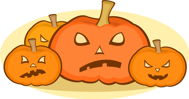 万圣节南瓜吓人的脸季节性图片下载