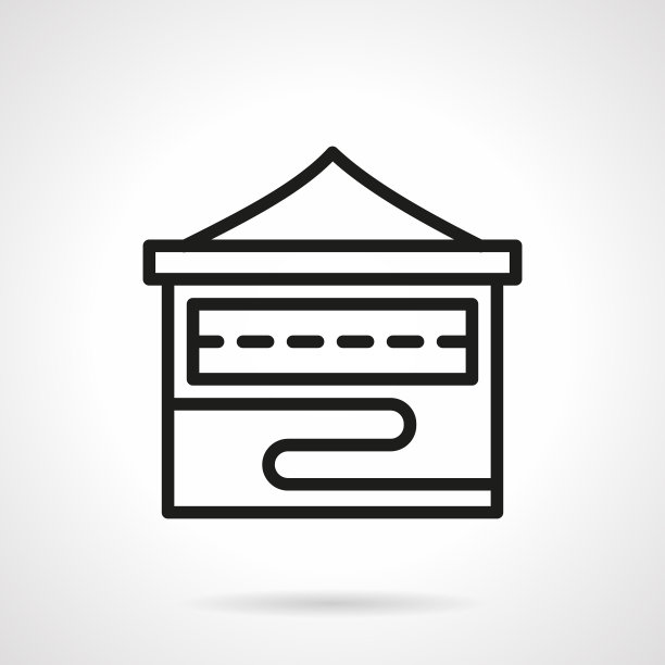 折叠式摊位图标简单线条图片下载