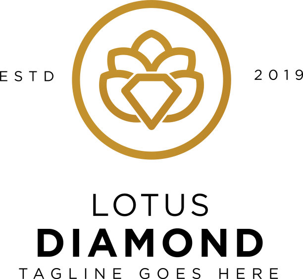 菱形莲花标志创意简约图片下载