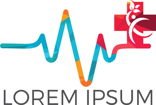 脉搏和跨健康标志设计图片下载