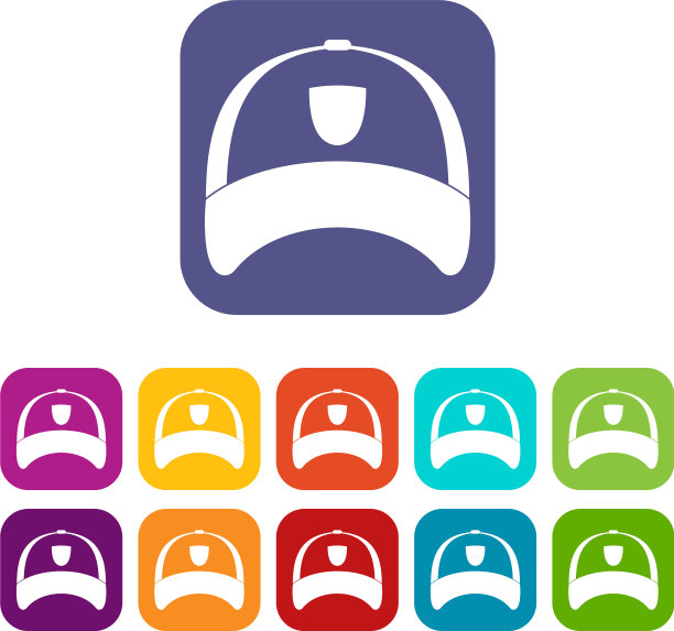 冬季帽子图标设置平图片下载