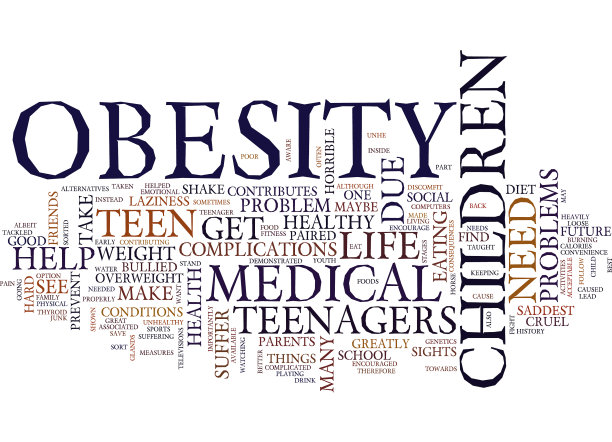 青少年肥胖青少年文本背景词云图片下载