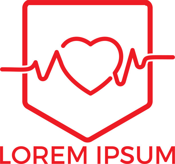 健康心脏标志与脉搏图片下载