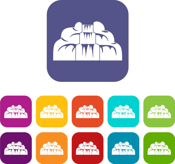 瀑布图标设置平整图片下载