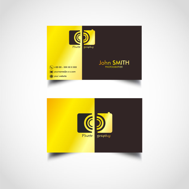 黄金豪华摄影师卡模板图片下载