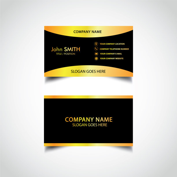 金色名片模板图片下载