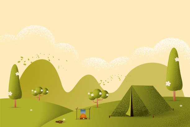 景观远足和露营公寓图片下载