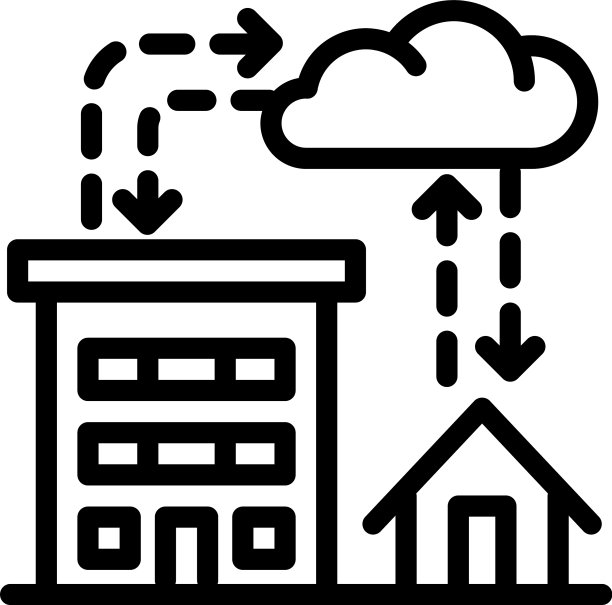 城市降雨图标轮廓样式图片下载