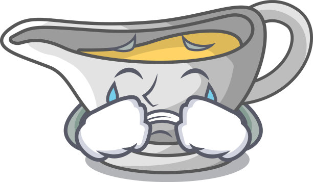 哭卡通酱船配火鸡肉汁图片下载