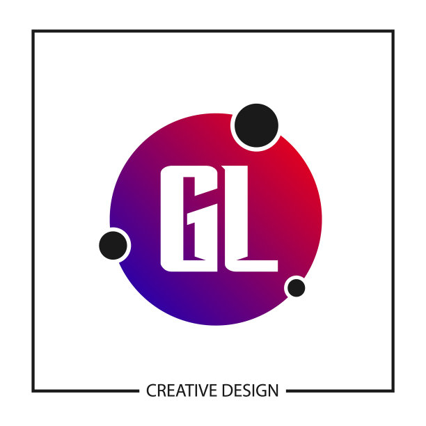 字母GL标志模板设计图片下载