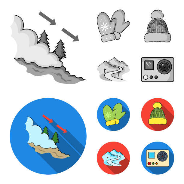 连指手套保暖帽滑雪道运动摄像机滑雪图片下载