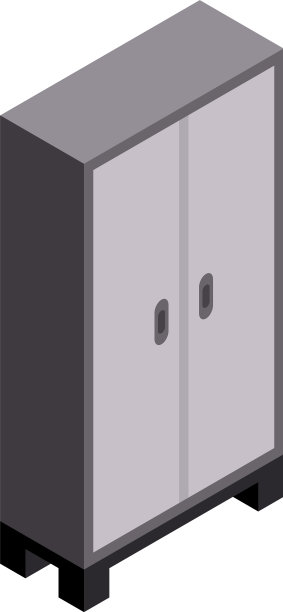 车库衣柜图标等距风格图片下载