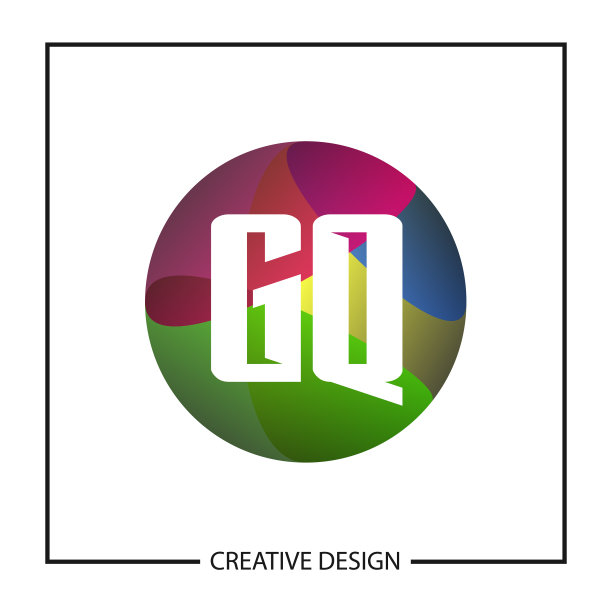 初始gq字母logo模板设计图片下载