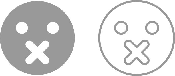 安静的表情符号图标图片下载