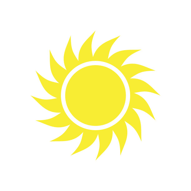 太阳图标在白色背景的图形和网络图片下载