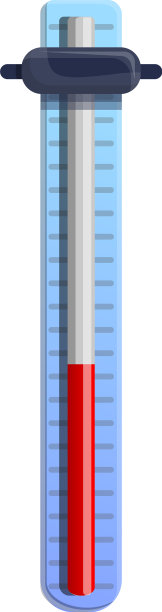水族馆温度计图标卡通风格图片下载