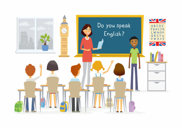 学校英语课-卡通人物图片下载