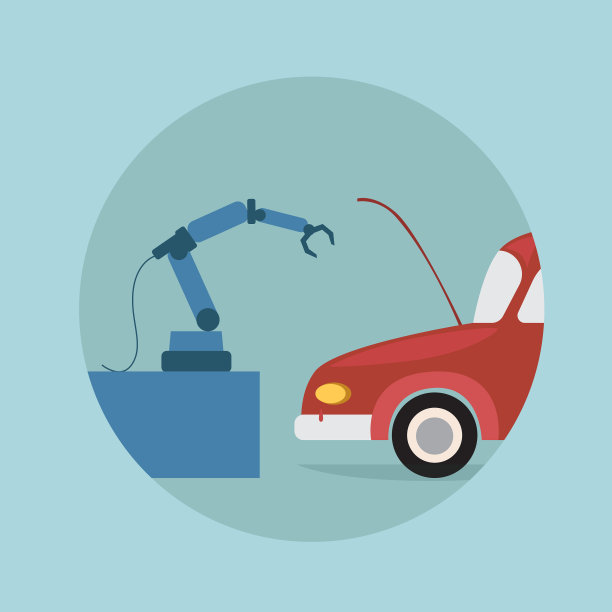 现代机械臂修理汽车图标未来图片下载