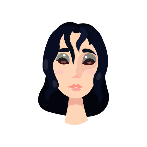 一个有着棕色大眼睛和黑色头发的年轻女孩图片下载