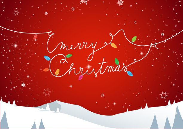 冬季山景风景圣诞快乐图片下载