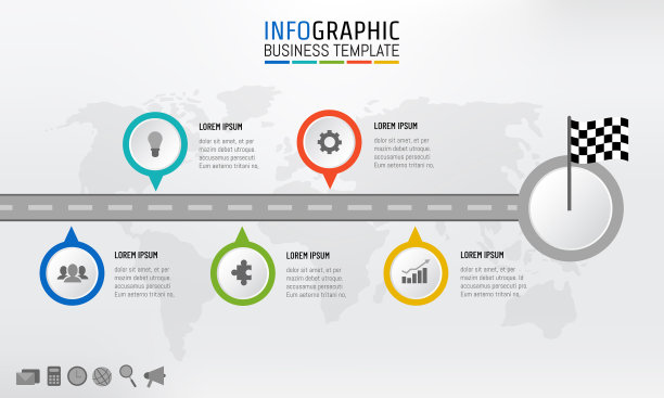 路线图业务时间线信息图形与图片下载