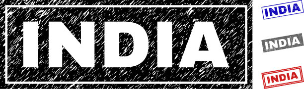 垃圾印度纹理矩形邮票图片下载